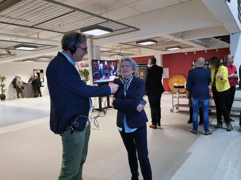 P4´s udsendte interviewer Birgit Liin fra Venstre - Søften Nyt - Foto: Anders Godtfred-Rasmussen.