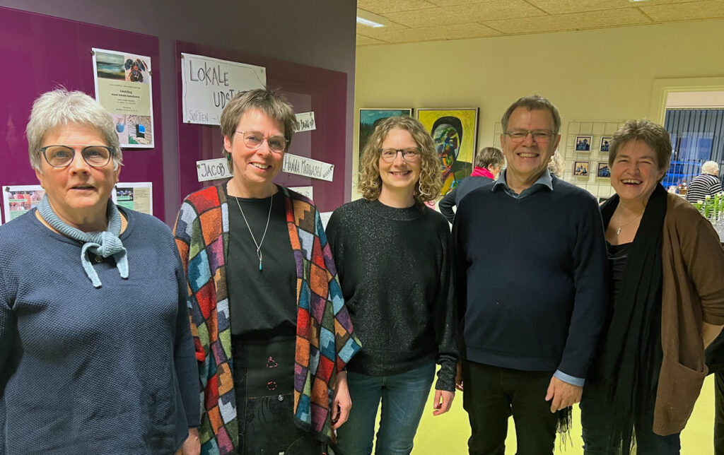 Kunsterne - Merete, Hanna, Karen, Jacob og Lissen - Søften Nyt - Foto: Anders Godtfred-Rasmussen.